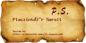 Placzintár Sarolt névjegykártya